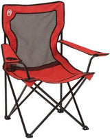 Coleman Broadband Mesh Quad Camp Chair with Carry Bag & Cup Holder, Cooling Mesh Back with Adjustable Arms