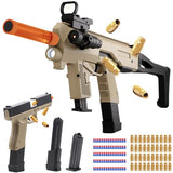 Bugrtey Two Modes Toy Gun Shell Ejecting Rifle with 80 Soft Bullets 40 Shells 2 Clips Soft Bullet Toy Guns Outdoor Shooting Games Christmas Halloween Birthday Gifts