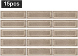 COSY HOMEER Soft Stair Treads 15pcs Non-Slip Carpet Mat 28inX9in Indoor Stair Runners for Wooden Steps,Stair Rugs for Kids and Dogs, 100% Polyester TPE Backing Beige,Square