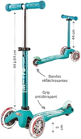 Micro Kickboard - Mini Deluxe - Three Wheeled, Lean-to-Steer Swiss-Designed Micro Scooter