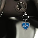 Rico Industries NFL Football Rhinestone Heart Keychain - Great Accessory