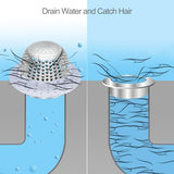LEKEYE Shower Drain Hair Catcher/Bathtub Drain Cover/Drain Protector for Pop-Up & Regular Drains(Light Blue)
