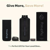 Hydracy Water Bottle with Time Marker -Large BPA Free Water Bottle & No Sweat Sleeve -Leak Proof Gym Bottle with Fruit Infuser Strainer & Times to Drink -Ideal for Fitness Sports & Outdoors