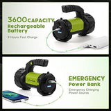 Camping Lantern Rechargeable, AlpsWolf LED Flashlight Spotlight Lantern with 800LM, 3600 Capacity Battery Powered, Portable Bright Camping Light for Emergency, Outdoor Hiking, Power Outages