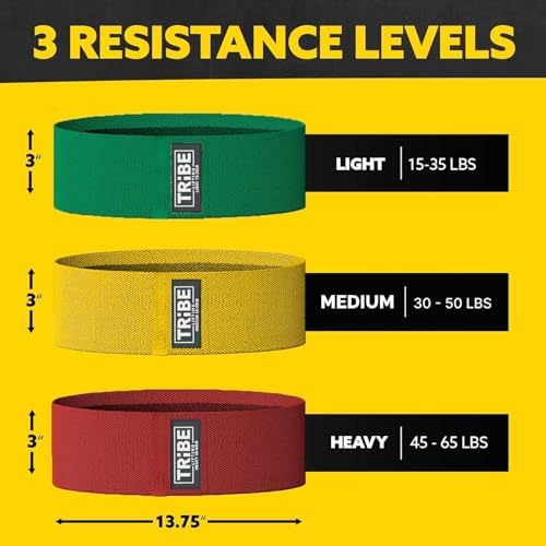 Fabric Resistance Bands for Legs - Workout Bands Resistance Bands for Men and Women - Booty Bands for Working Out - Exercise Bands Resistance Bands Set - Elastic Bands for Exercise