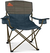 Kelty Deluxe Lounge Chair – Folding Outdoor Camp Chair, Insulated Cupholders, Customized Recline, Steel Frame, Padded Roll Storage, 2024 (Deep Lake)