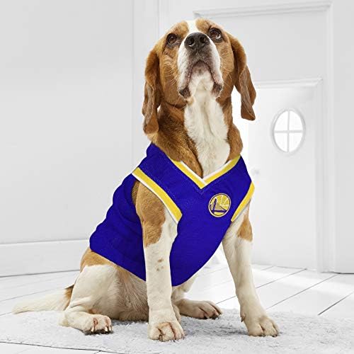 Pets First NBA GOLDEN STATE WARRIORS DOG Jersey, Small - Tank Top Basketball Pet Jersey