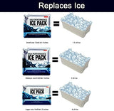 Reusable Ice Packs for Coolers Long Lasting Gel Freezer Packs for Cooler Bag Backpacks, Lunch Box, Cooler Bag, Keeps Food Cold Fresh (Set of 5)