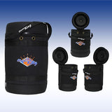 Flame King Gas Hauler Kit - Insulated Protective Carry Case, 5LB Propane Tank and Adapter Hose for Camping and Outdoor Adventures, Black/White