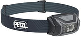 PETZL ACTIK Headlamp - Powerful 450 Lumen Light with Red Lighting, for Hiking, Climbing, Running, and Camping - Grey