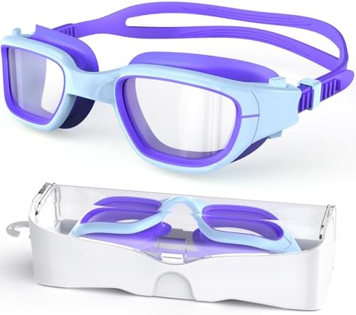 Kids Swim Goggles,Swimming Goggles for Kids 6-14, Anti-Fog UV Protection Pool Glasses for Boys Girls