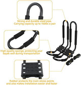 Kayak Roof Rack 2 Pairs J-Bar Carrier Holder for Canoe, SUV, Cars, Truck, Surf Ski, Car Top Mount Racks for Trip, Set of 4