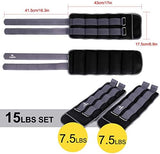 Ankle Weights for Women, Men and Kids - 1/2/3/4/6/8/10/12/15/20 LBS 1 Pair Strength Training Wrist/Leg/Arm Weight with Adjustable Strap for Jogging, Gymnastics, Aerobics, Physical Therapy