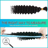 Human Braiding Hair 18 Inch 6 Bundles Human Hair Braiding Hair No Weft Deep Wave Bulk Human Hair for Braiding Hair Extensions for Boho Braids Wet and Wavy 150g P4/27#