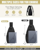 Crossbody Bags for Women Men Trendy Sling Bag Bakpack Casual Chest Bag with Convertible Shoulder Strap