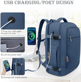 Travel Backpack, Carry-on Backpack for Men Women, Travel Backpack Carry on Flight Approved, 40L Personal Item Backpack Personal Item Backpack Bag, Travel Essentials, Dark Blue