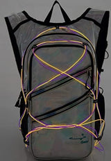 Hydration Backpack Pack with Cool Lights, 2L Water Bladder, Lightweight Bag for Running, Hiking, Bike, Climbing, Music Festival Essential, and Rave