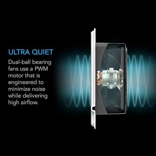 AC Infinity AIRTAP T6 White, Register Booster Fan for 6” x 12” Register Holes, Improves Heating & Cooling Vents, Quiet 10-Speeds