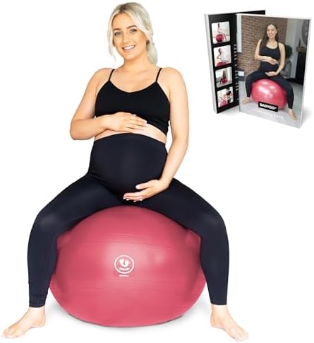 BABYGO® Birthing Ball for Pregnancy & Labor + Our Award Winning Book - Exercise, Birth & Recovery Plan, 5X Stronger Than a Yoga Ball with Eco Friendly Material