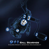 KastKing Centron & Centron Lite Spinning Reels, Freshwater and Saltwater Spinning Fishing Reel, Up to 17.5Lbs Max Drag, 5.2:1 Gear Ratio, Ultra Smooth Powerful, CNC Aluminum Spool, 9+1 BB Light Weight