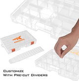 KastKing Tackle Boxes, Plastic Box, Plastic Storage Organizer Box with Removable Dividers - Fishing Tackle Storage - Box Organizer - 2 Packs /4 Packs Tackle Trays - Parts Box
