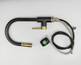 Havin Gold and Black Kitchen Faucet with Pull Down Sprayer, High Arc Stainless Steel Material, with cUPC Ceramic Cartridge,Without Deck Plate,Fit for 1 Hole Kitchen Sink or Laundry Sink