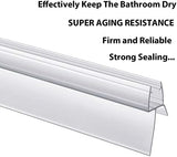2-Pack Butecare Frameless Shower Door Bottom Seal with Long Sweep for Glass Doors – Stop Shower Leaks and Create a Water Barrier (3/16” x 36”)