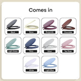 Soft Standard Vinyl Toilet Seat, Navy - 17 Inch Soft Vinyl Cover with Comfort Foam Cushioning - Fits All Standard Size Fixtures - Easy to Install Fantasia by Achim Home Decor