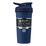 BlenderBottle Sport Insulated Stainless Steel Shaker Bottle with Wire Whisk, 24-Ounce, Navy – Protein Shakes & Hydration for Athletes & Fitness Enthusiasts, Easy Mixing, Keeps Drinks Cold, Lockable Lid