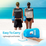 covacure Extra Large Beach Blanket Sandproof Waterproof - 108"x85" for 7-8 Adults, Oversized Portable Beach Mat with Zipper Pockets, Lightweight Durable Outdoor Accessories for Camping, Travel, Hiking