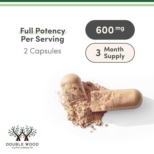 Fadogia Agrestis 600mg Per Serving (180 Capsules) Powerful Extract to Support Athletic Performance (Third Party Tested, Non-GMO, Vegan, Gluten Free) by Double Wood