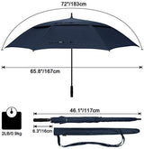 G4Free 47/54/62/68 Inch Automatic Open Golf Umbrella Oversize Extra Large Double Canopy Vented Windproof Waterproof Stick Umbrellas