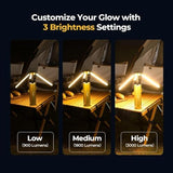 BougeRV Telescopic Camping Light, 15600mAh Collapsible Outdoor Light, Rotatable Electric Lantern, IP54 Waterproof Flashlight, Cordless Camping Tent Lamp for Emergency, Camping, Hiking, 2025 Version