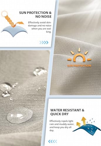 Hiauspor Men's Hiking Cargo Shorts 9"/10" Quick Dry Lightweight Waterproof for Golf Tactical Fishing Casual with 6 Pockets