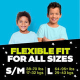 Ninjamas Boys Bedwetting Nighttime Underwear, Size S/M (38-70 lbs), 88 Count, Overnight Protection, Ultra Absorbent, Hypoallergenic