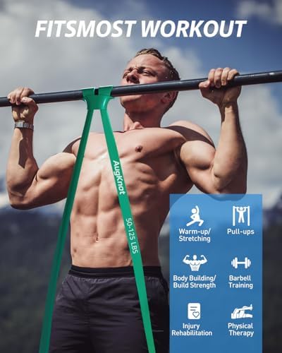 Resistance Bands for Working Out: 5-Levels Exercise Bands Set - Pull Up Assistance Elastic Silicone - Physical Therapy/Stretching/Training - Home Gym for Women&Men