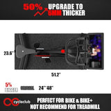Bike Mat Compatible with Peloton Bike,Elliptical,Treadmill Mat, 6mm Thick, Under Exercise Bike Trainer Pad for Indoor Stationary Spin Bike Gym Equipment Hardwood Floor Carpet Protector