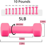 Portzon Weights Dumbbells 10 Colors Options Compatible with Set of 2 Neoprene Dumbbells Set,1-15 LB, Anti-Slip, Anti-roll, Hex Shape