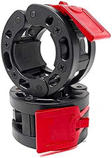 Clout Fitness Olympic Barbell Clamps Collars Quick Release Pair of Locking Weight Clips Fit 2 Inch Barbell for Weightlifting