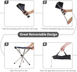 Camping Stool,Small Folding Chair,13.8" Lightweight Folding Stool Compact Backpacking Stool with Carry Bag