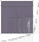 REDCAMP Waterproof Camping Tent Tarp - 95" x116'', 4 in 1 Multifunctional Tent Footprint for Camping, Hiking and Survival Gear, Lightweight and Compact