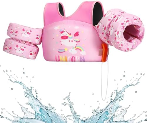 HeySplash Swim Vest for Kids, Toddler Pool Floaties Fit 20-50/70 Lbs, Children Swimming Vest with Adjustable Strap, Swim Jacket Water Wing Arm Float, Puddle Sea Beach Boat Jumper Boy Girl Baby