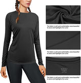 isnowood Women's Sun Protection Long Sleeve Shirts, UPF 50+ UV Rash Guard Swim Shirt, Workout Hiking Running Athletic Tops