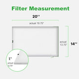 14x20x1 Air filter, Washable and Reusable Air Filter 14x20x1 for AC HVAC Furnace, MERV 8 Air Filters Machine Washable & Dryer Friendly, AC Furnace Air Filter