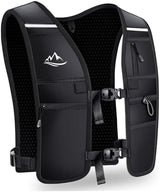 Running Vest for Women Men, Reflective Hydration Vest with Adjustable Waistband & Phone Pocket, Lightweight Breathable Running Water Vest for Jogging Hiking Trail Cycling and Marathon Race