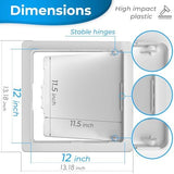 Access Panel for Drywall - 12x12 inch - Wall Hole Cover - Access Door - Plumbing Access Panel for Drywall - Heavy Durable Plastic White