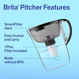 Brita Large 10 Cup Water Filter Pitcher, 1 BritaPlus Filter, Everyday, Black (Package May Vary)