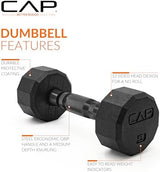 CAP Barbell Coated Dumbbell Weight | Multiple Options Pairs & Sets