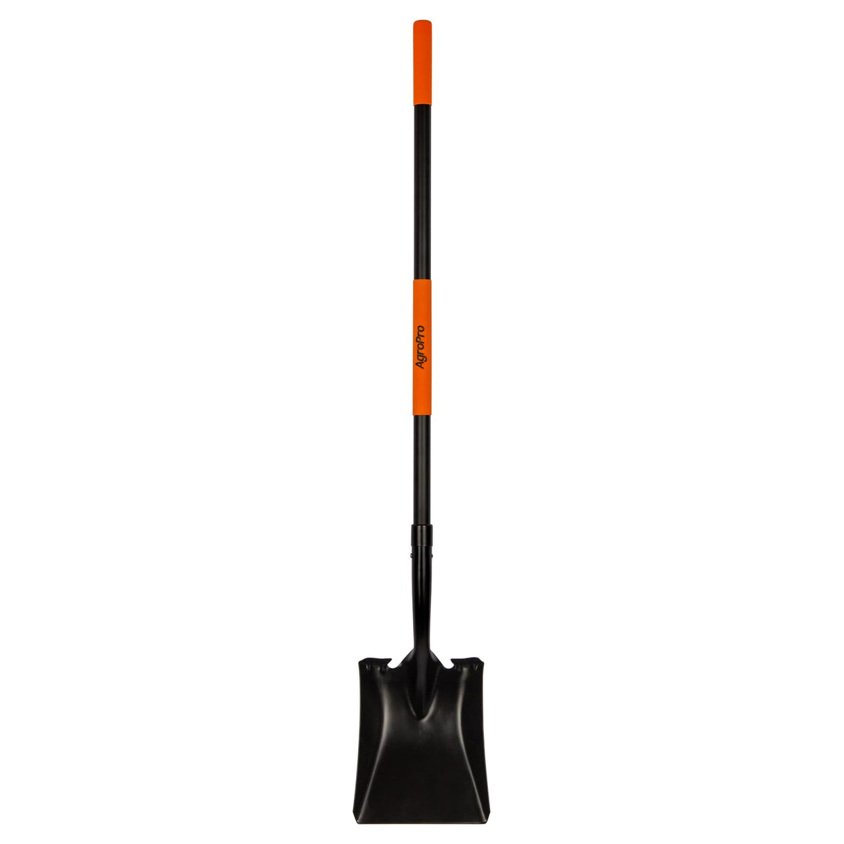 AgroPro Square Shovel for Digging, Heavy Duty Metal Shovel with Long Fiberglass Handle, 58-Inch Flat Garden Shovel for Transfer Soil, Sand, Gravel, Landscaping