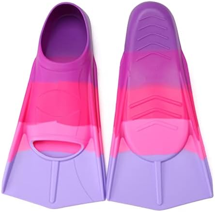 Kids Swim Fins,Short Kids Fins Youth Swimming Flippers for Lap Swimming Training for Children Girls Boys Beginners